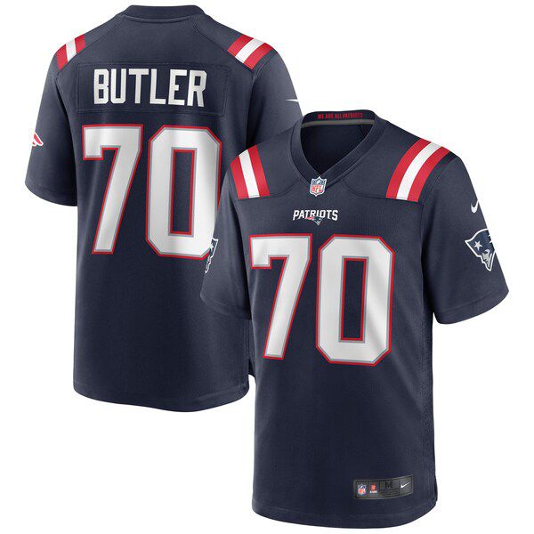 Men New England Patriots #70 Adam Butler Nike Navy Game Player NFL Jersey